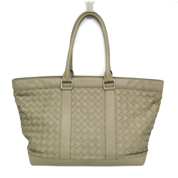 BOTTEGA VENETA Green Leather Intrecciato Tote Bag - Picture 1 of 15